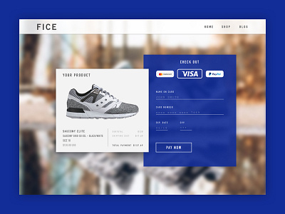 Checkout Screen credit card checkout dailyuichallenge sneakers ui