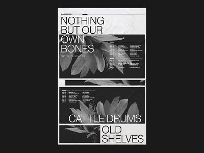 Cattle Drums & Old Shelves Tour Poster poster typography