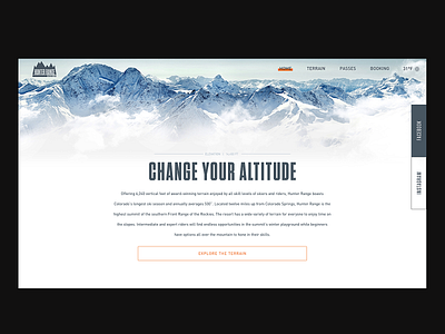 Hunter Range Webpage typography ui ux web