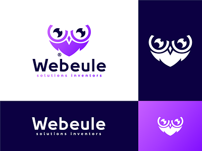 Webeule Logo Design ai branding de design graphic design logo ui