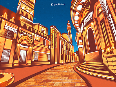 El Moez street Vector illustration ai art cairo cartoon cartoon design character design draw egypt egyptian fan art illustration illustrator ps vector vector art vectorart vexel vexel art vexelart