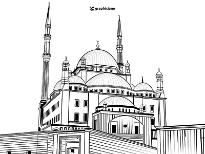 Mohamed ali mosque Illustration ai ali art art board artist cartoon draw egypt fan art illustration lineart mohamed ps salah vector vector art vectorart vexel vexel art vexelart