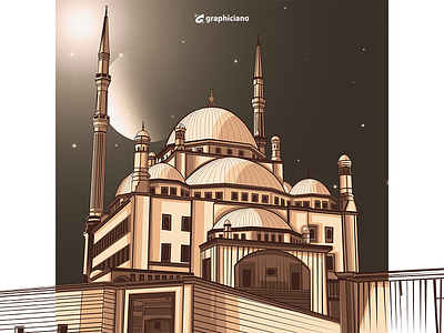 Mohamed ali mosque Illustration