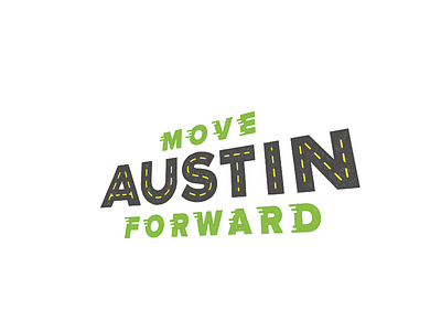 Keep Austin Moving austin design fast inline lines logo speed stroke type