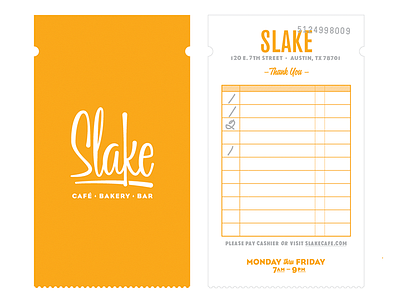 Slake Café business cards [WIP]