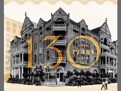 The Driskill Hotel’s hero art lockup for an email invite… 130 austin hoefler co. lockup numbers texas the driskill hotel type years