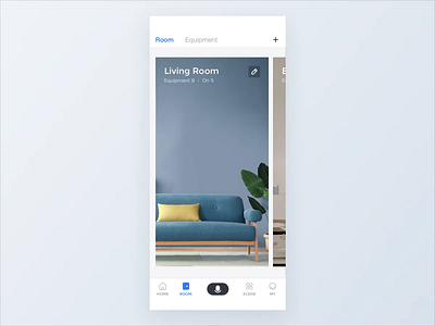 Room Page animation app design icon lynnrgb mobile smart home ui ux 智能家居