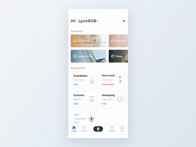 Add Device animation app design lynnrgb mobile smart home ui ux 智能家居