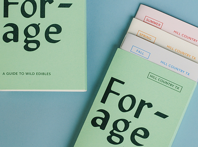 Forage book design print typography
