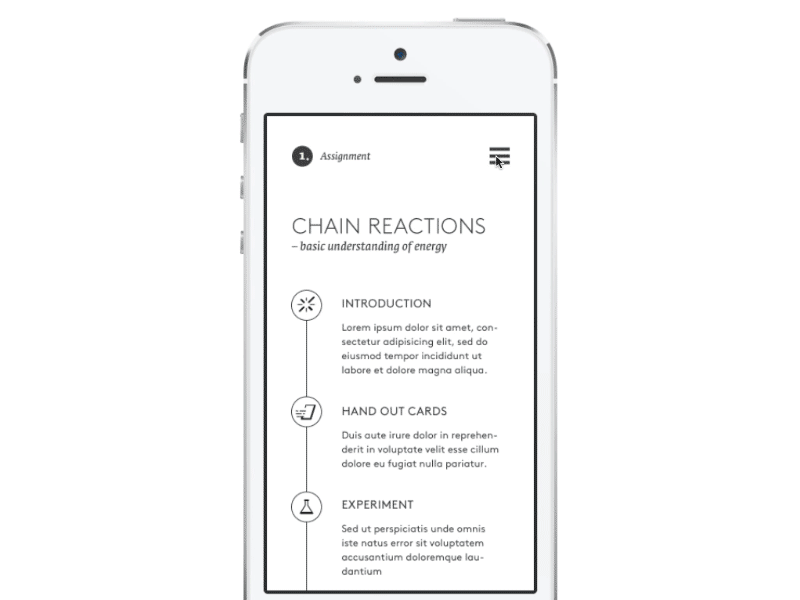 iOS Sidebar Animation animation app clean flat gif ios navigation origami quartz composer simple ui