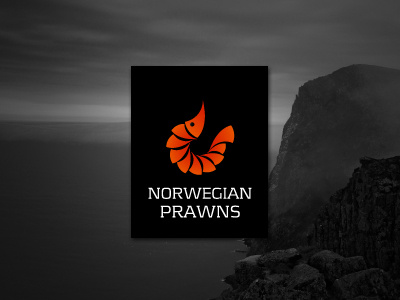 Norwegian Prawns Logo food logo norway sea vector