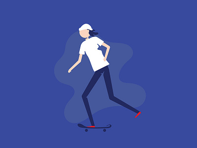 Skateboarder boy character debt finance hat illustration man skate skateboard sport teenager
