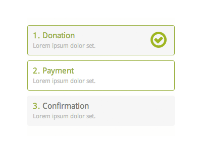 Donation Process crowdfunding donation interface payment process steps ui web design