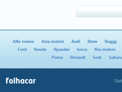 Folhacar Footer footer interface ui web design