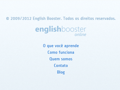 English Booster Footer e learning footer ui web design
