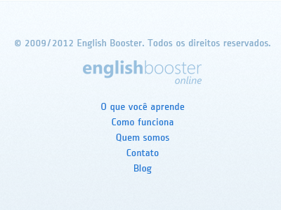 English Booster Footer