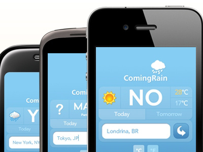 ComingRain Mobile app mobile ui web design