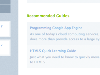 Appies Guides guides list ui web app web design