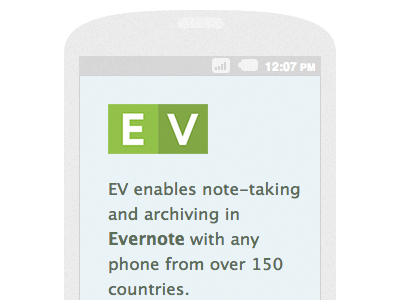 EV - Evernote SMS, 240x320 evernote mobile responsive design web app web design