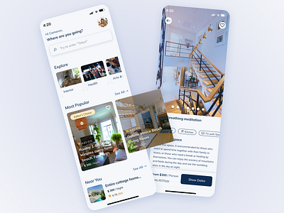 Renting Accommodation App Design ui ux