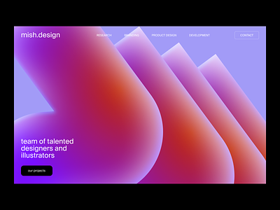 mish.design concept of main screen abstract clean concept design elements figma gradient gradients graphic graphics mish ui ux web web design