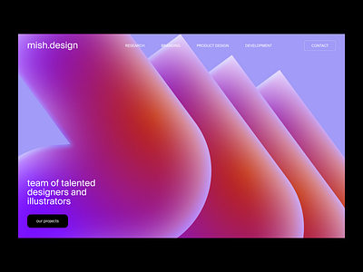 mish.design concept of main screen