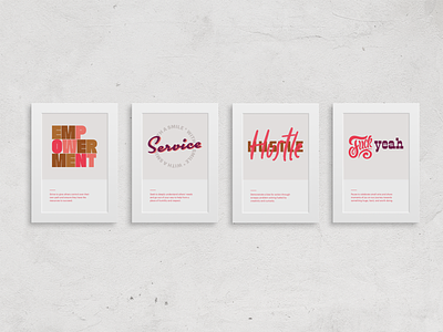 poster series company values empowerment fuck yeah hustle office decor posters prefer service typography wall art