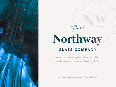 The Northway Glass Co. sticker label boxing craft glass heritage label logo stained glass sticker