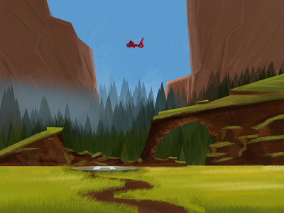 Heliland firstshot helicopter landscape mountain photoshop