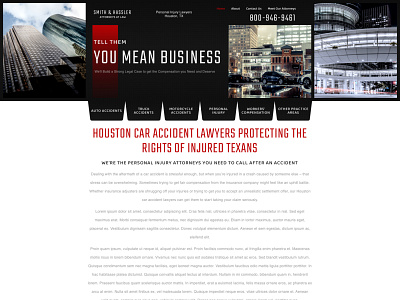 Homepage Design for Personal Injury Attorney branding design graphic design lawyer legal logo web design