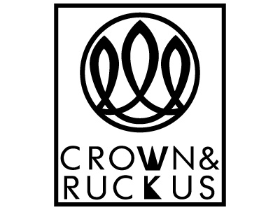 Crown & Ruckus Logo branding graphic design identity logo typography