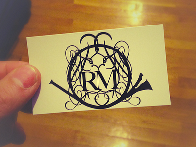 Monogrammed Business Card Prop