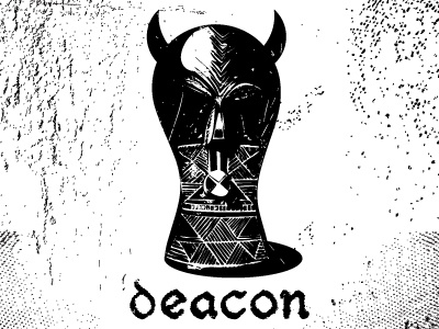 Deacon Logo band logo black and white dark grunge logo