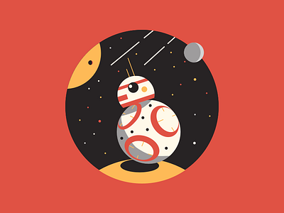 BB8 bao icon illustration planet space starwars