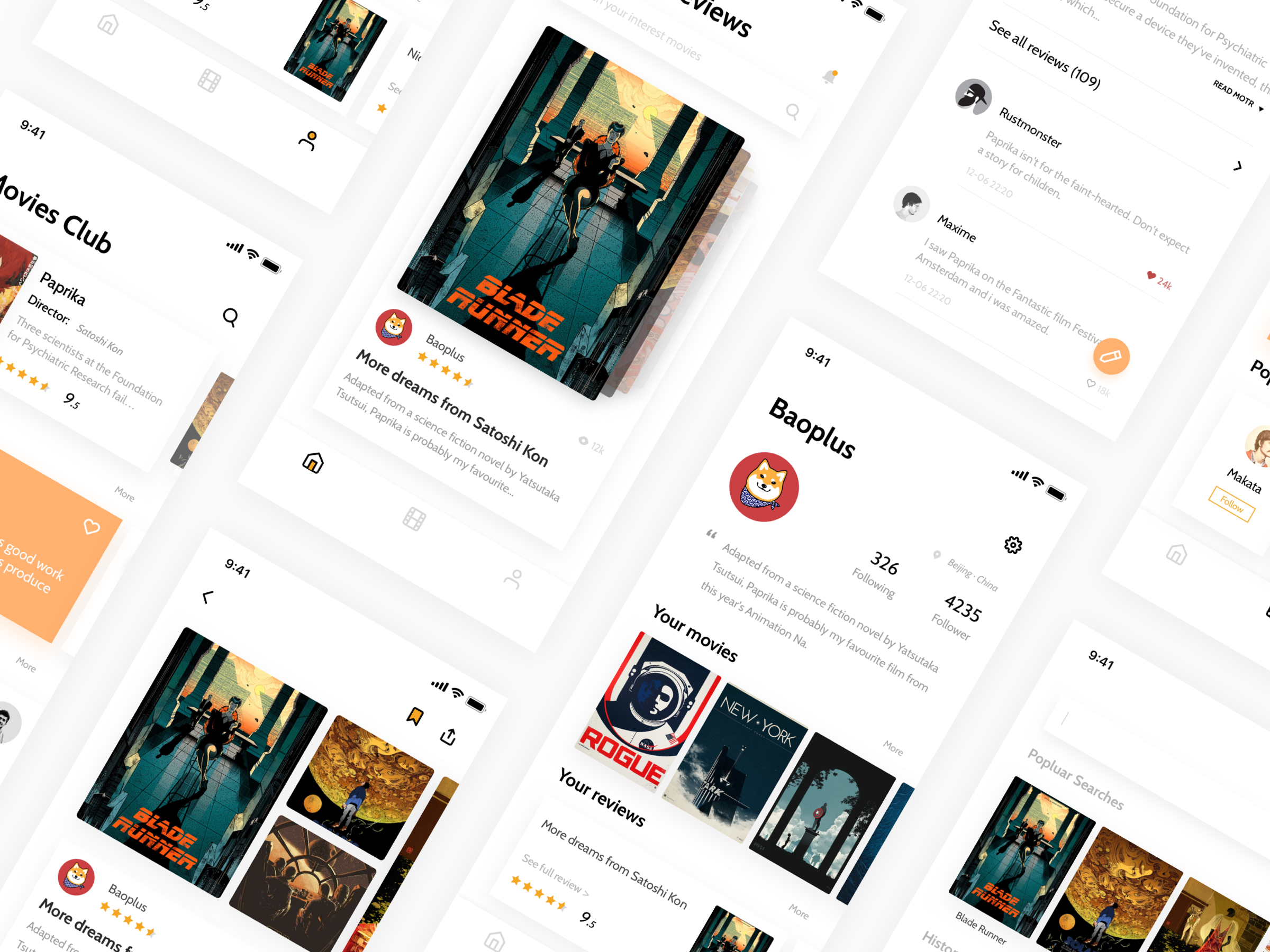 Dribbble Movie reviews all interface hd png By Bao