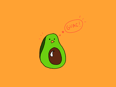 Avocado illustration doodle illustration