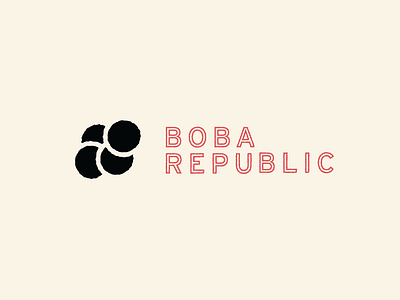 Boba Republic branding deck design freelance identity lockup logo typography