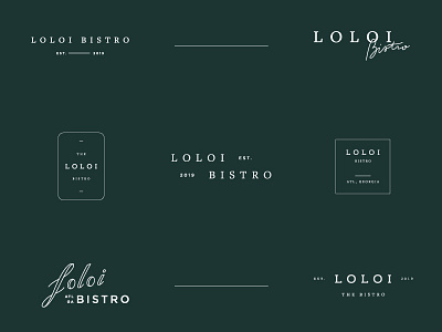 The Loloi Bistro badge branding design identity lockup logo typography