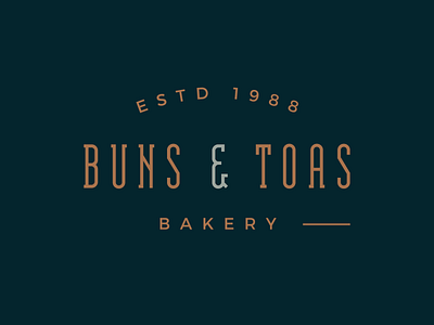 Buns & Toas Bakery logo concept