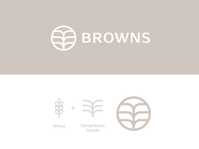 BROWNS logo brand identity branding logo logo design logo designer logo type logos mark wheat logo