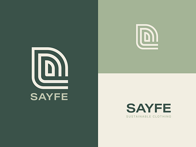 SAYFE - Sustainable Clothing brand identity branding design fashion branding fashion logo graphic design illustration logo logo design logo designer logos minimal logo ui visual identity