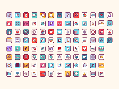 Retro icons groovy home screen bold colorful funky funky and fresh funky icons icon icon set iconset iconsets illustration retro retro design retro icons retro illustration retrowave