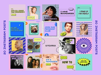 Groovy style Instagram funky funky bundle groove groovy groovy instagram groovy pack instagram template neon old computer old computer aesthetic retro template social media social media design social media pack