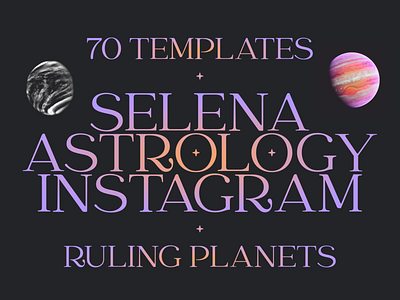 Astrology Gradient Instagram Template | Selena astrology branding colorful elegant gradient horoscope instagram instagram template magical minimal modern mystical social media social media template stylish zodiac