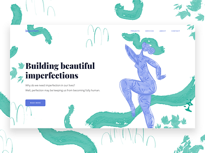 Building beautiful imperfections character header illustration ui web