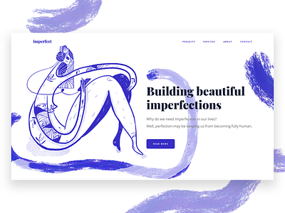 Building Beautiful imperfections series - Website Illustration character digital art hero illustration ui website