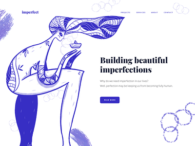 Building beautiful imperfections series #4 character digital art hero illustration ui website