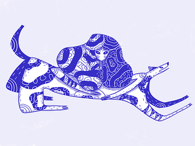 My Soft Animal animal art blue character digital art digital painting illustration nature ui uidesign web wolf woman