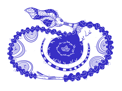 Energy art blue boat character design digital art girl graphic design illustration monochrome ui web