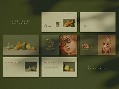 Abstract Lullaby UI Template for photography portfolio kit photography photography portfolio photography website product design template ui web design webdesign